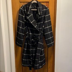 Lane Bryant black and white pea coat